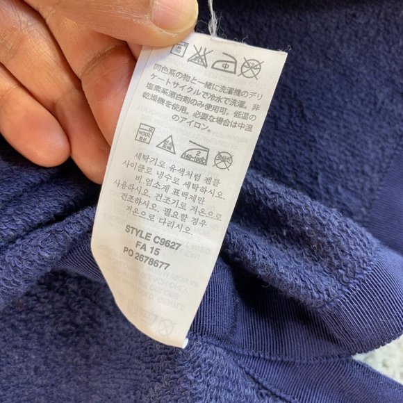 J. Crew Sweatshirt with Side Slits Tunic Womens Small Zipper Terry Lounge Blue - Picture 9 of 12